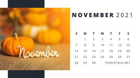 November 2021 Calendar Desktop Wallpaper